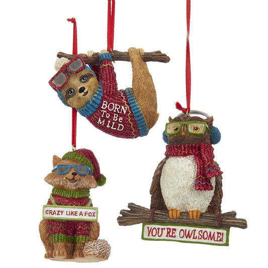 Crazy Like A Fox Fox Ornament 3.25in by Kurt Adler