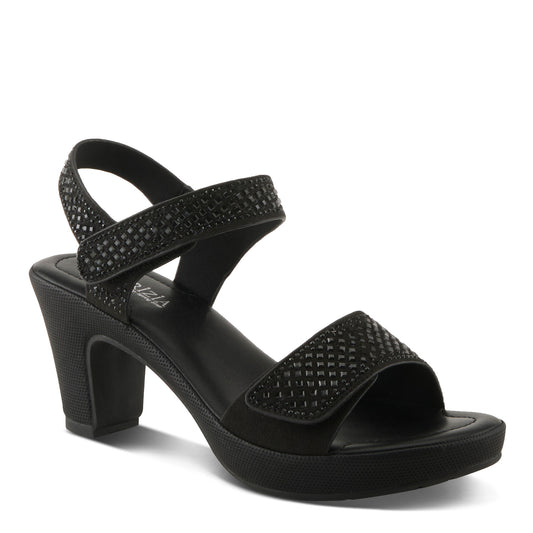 Shine Black Sandal Patrizia by Spring Step
