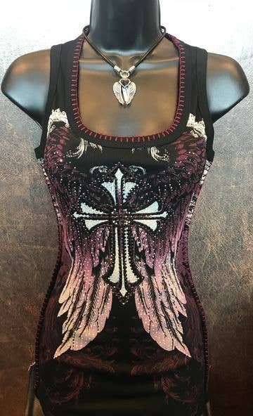 Ladies Sleeveless Round Neck Slim Sexy Punk Retro Vest