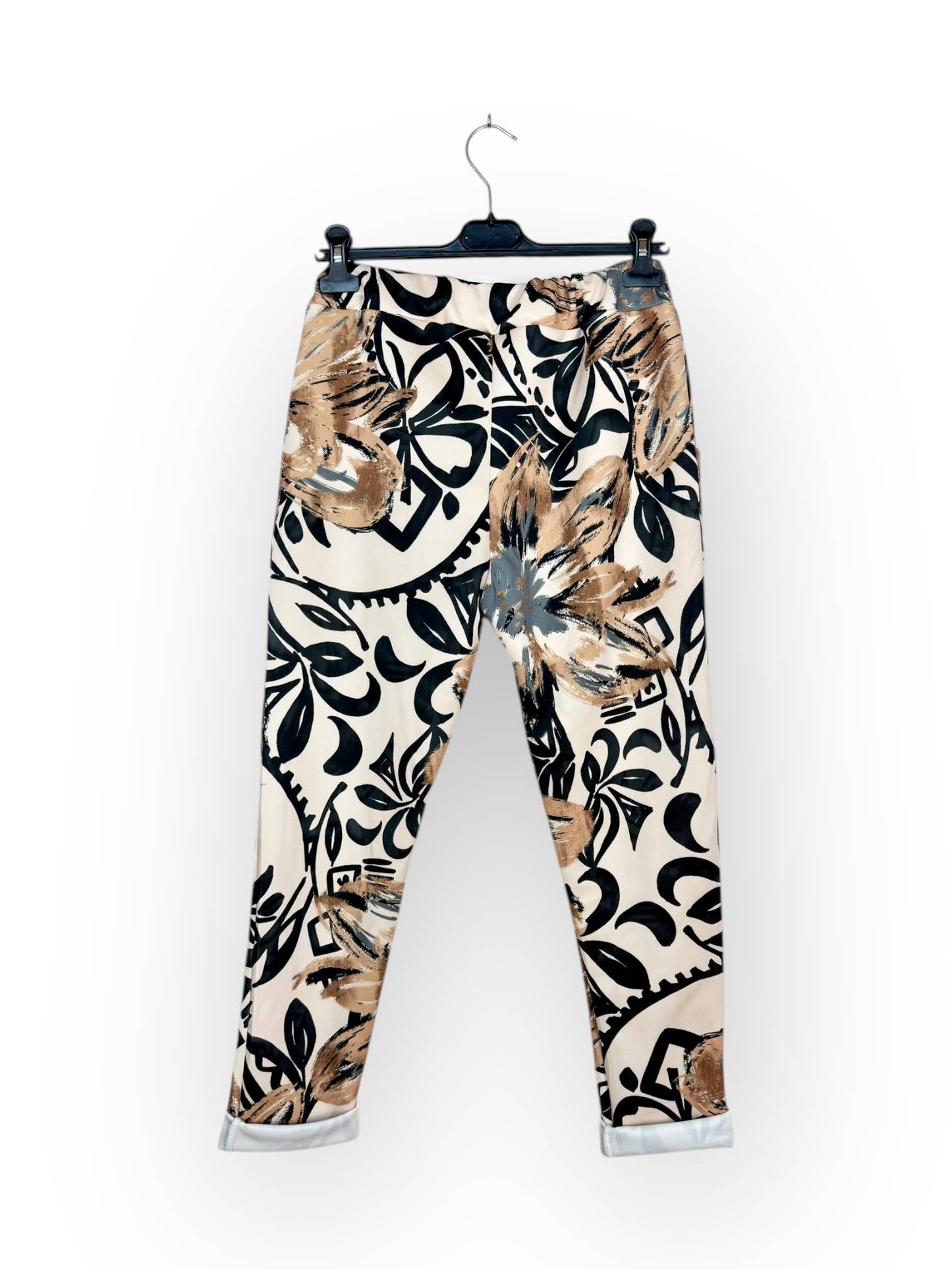 Floral Patterned pantajogg - Jog Pant Made in Italy