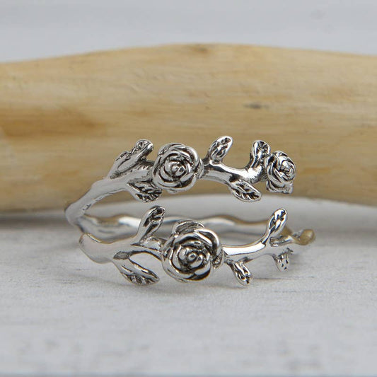 Retro Two Rose Rings