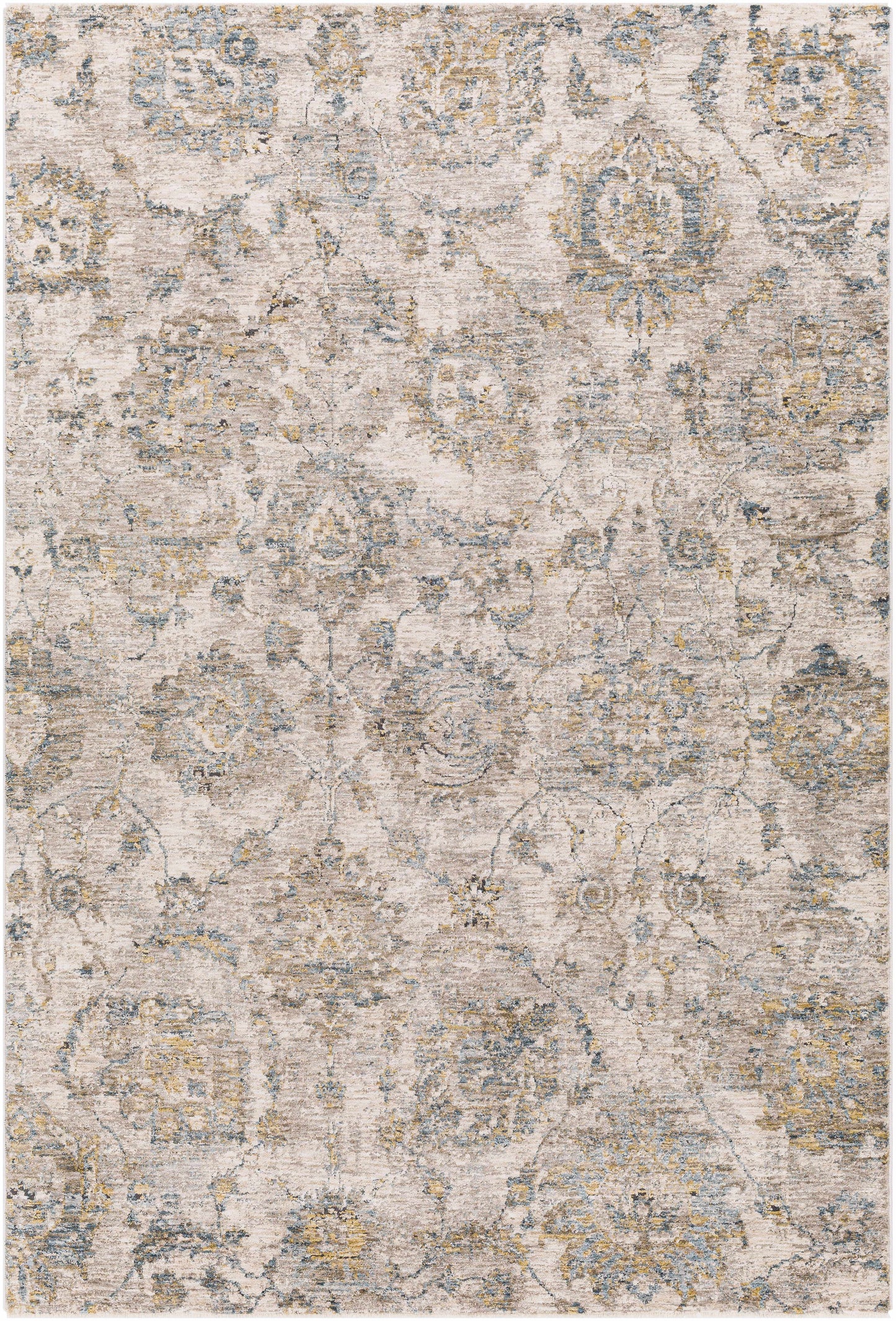 Morinville Teal Floral Rug