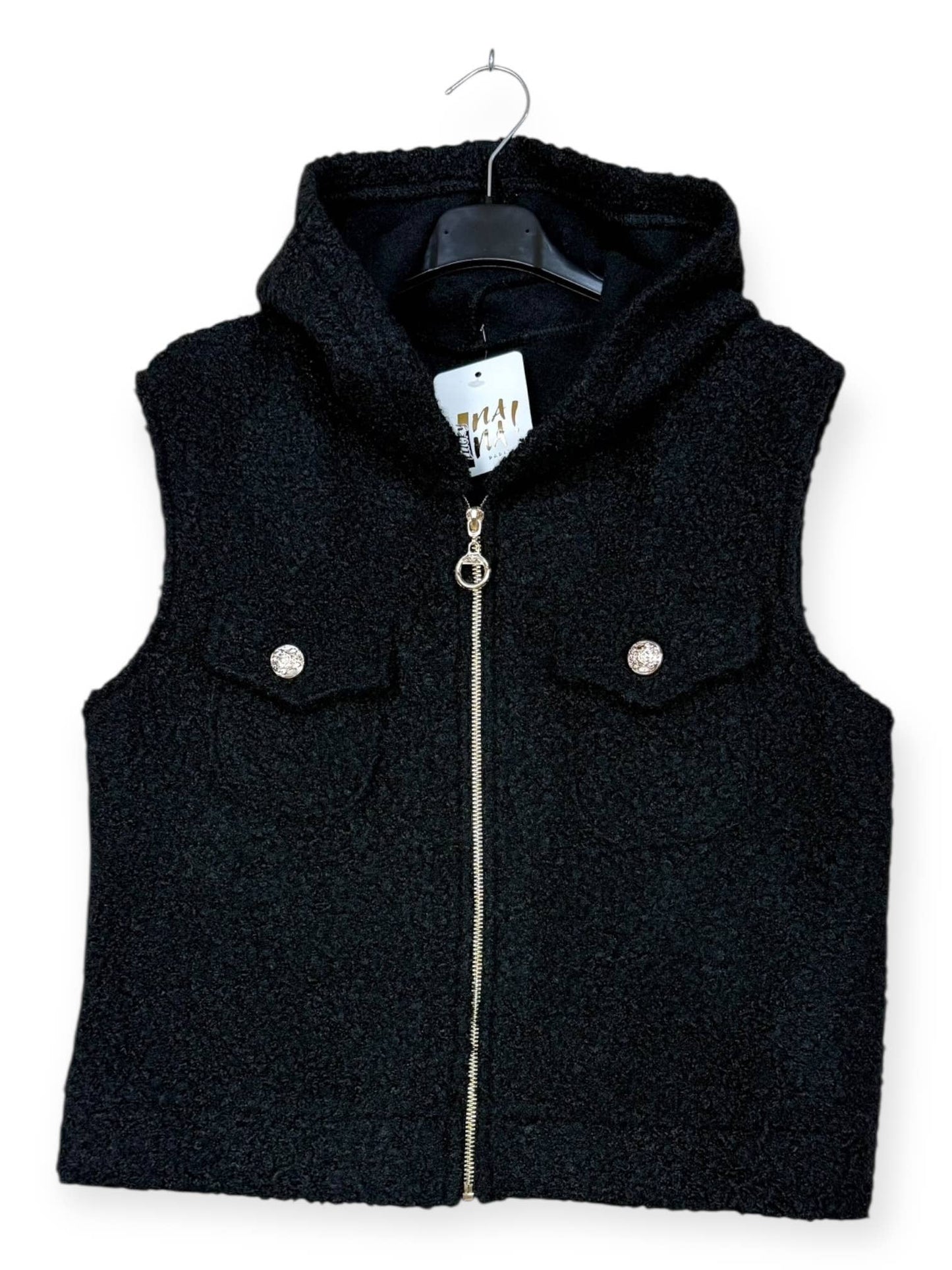 Vest Hoodie with Zipper