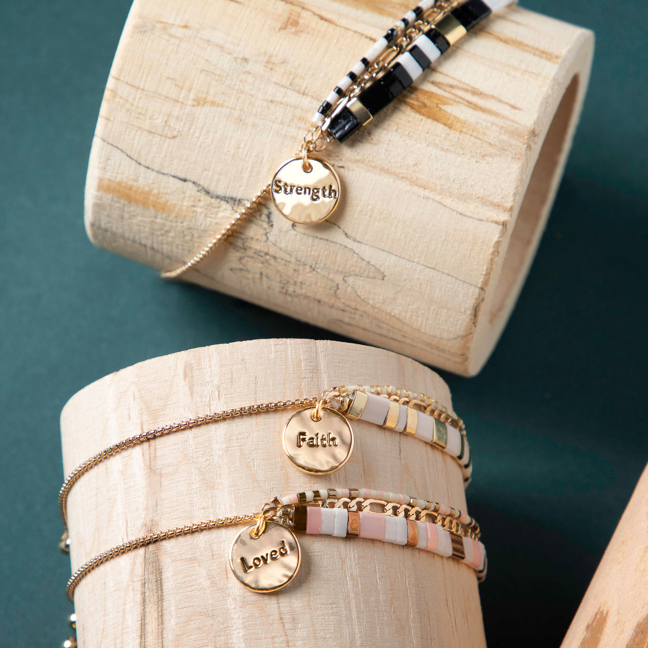 Your Journey Adjustable Tile Bracelet Boxed - Loved by Demdaco Life is alot like the beads of this bracelet. Each with a story to tell