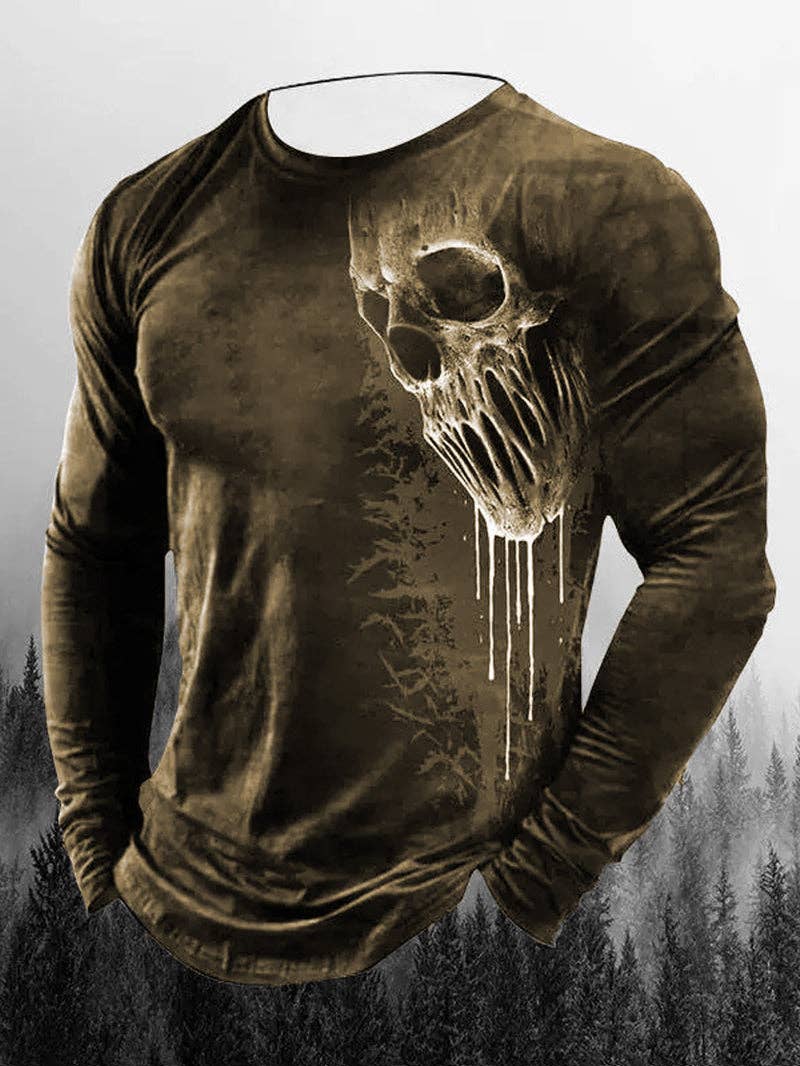 Skull Retro Long Sleeves T-Shirt