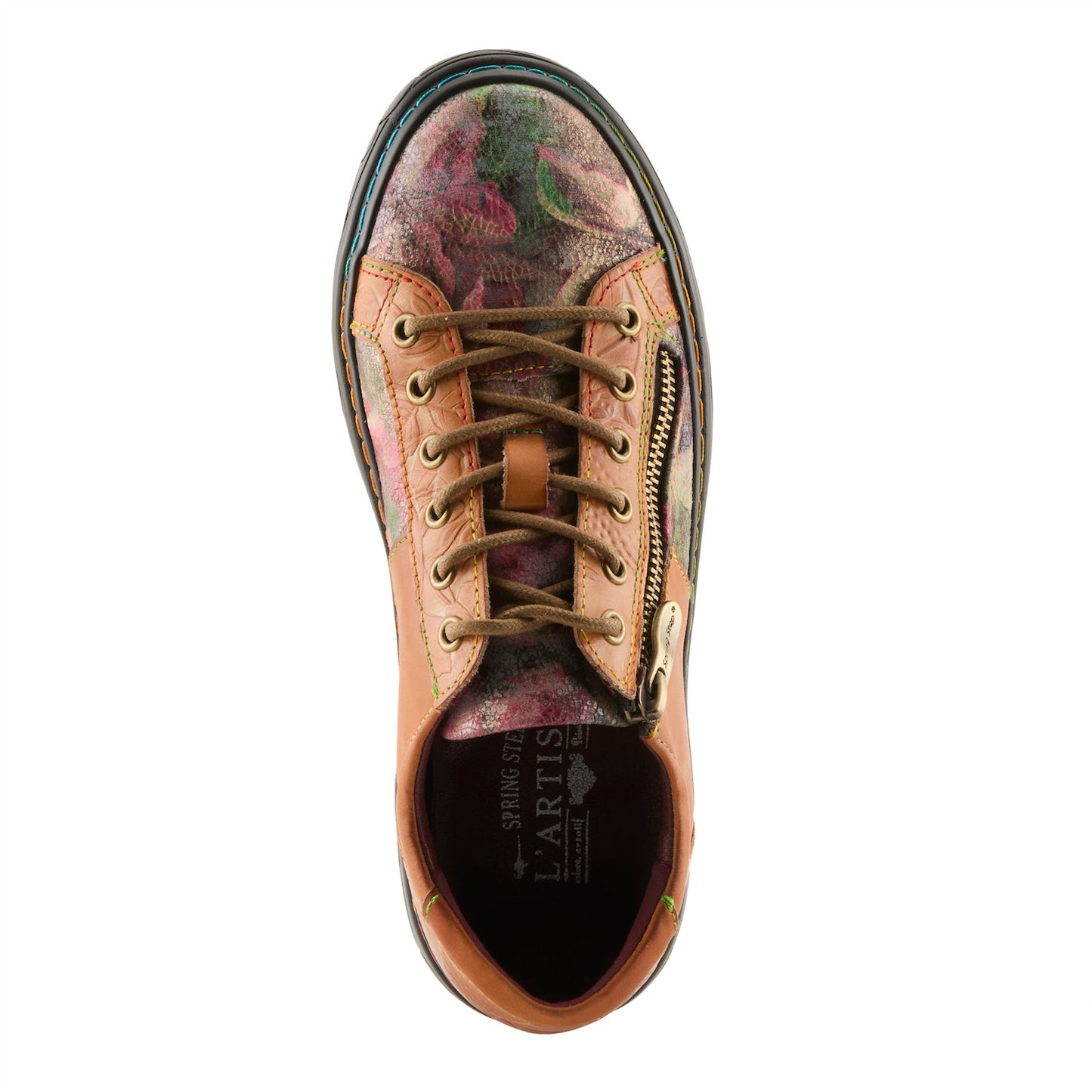 Danli-Bloom French inspired zippered sneaker by L`Artiste