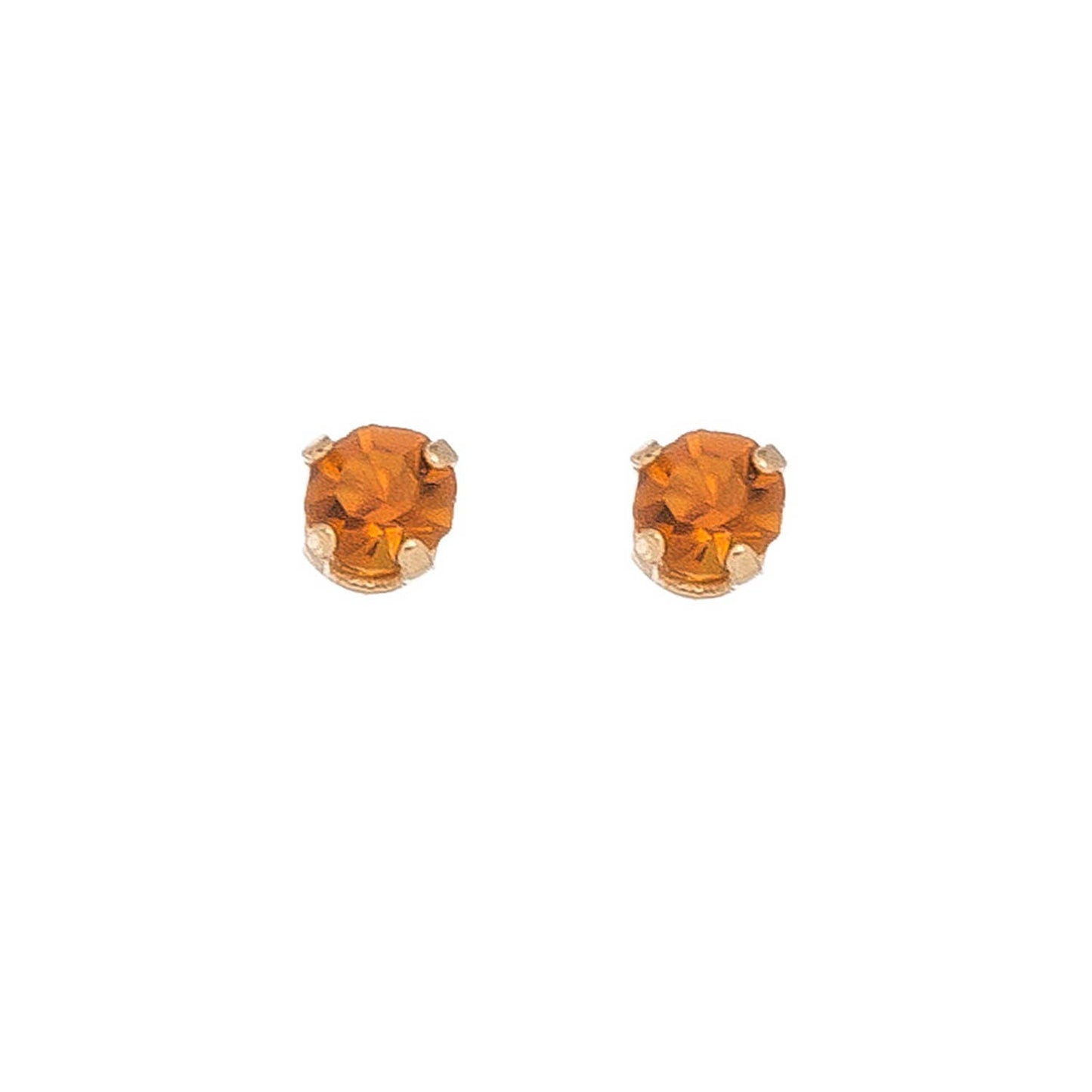 Solitaire Round Cut Birth Stone Ear Sense Stud Earrings