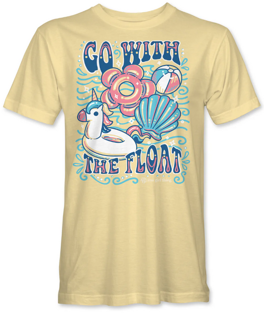 Go With the Float - Floatie Fiesta YOUTH Yellow Haze T-Shirt - ITSA GIRL THING Short Sleeve Tee