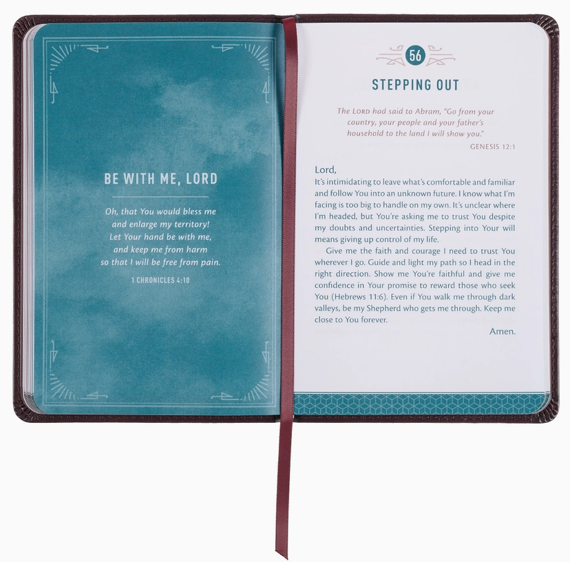 101 Prayers For Men Brown Faux Leather Gift Book - Psalm 145