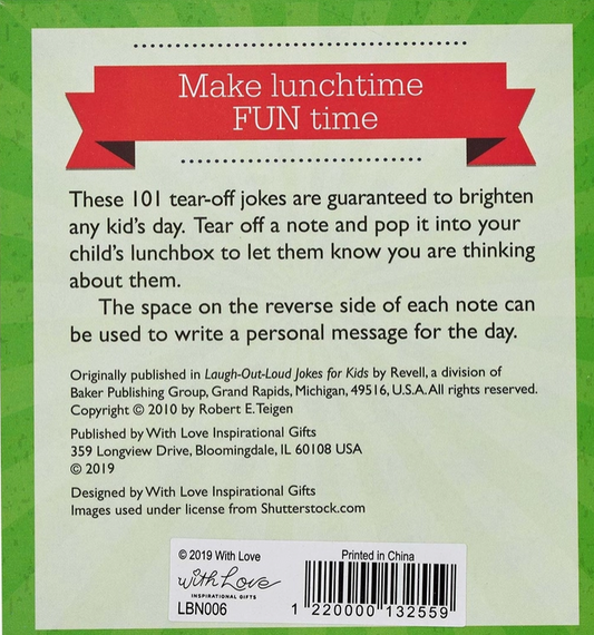 101 Lunchbox Notes with Laugh-Out-Loud Jokes For Kids