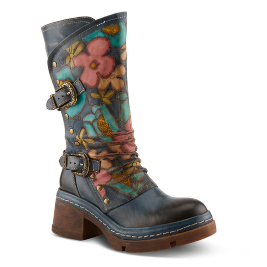 Cool Vibes - Blum show stopping hand-painted leather boot by L`ARTISTE