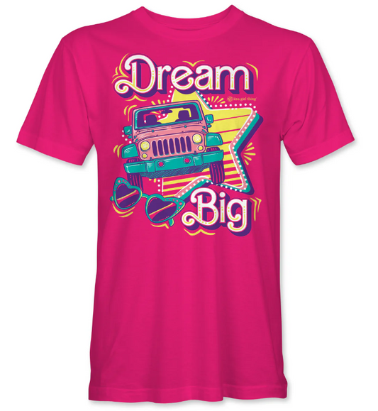 Dream Big - Pink Jeep YOUTH Helconia T-Shirt - ITSA GIRL THING Short Sleeve Tee