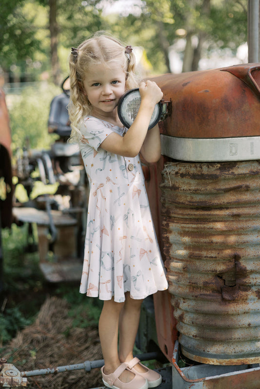 Ribbon Button Dress