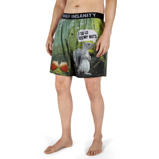 I'm So Old I Lost My Nuts Boxer Shorts Brief Insanity Pajama