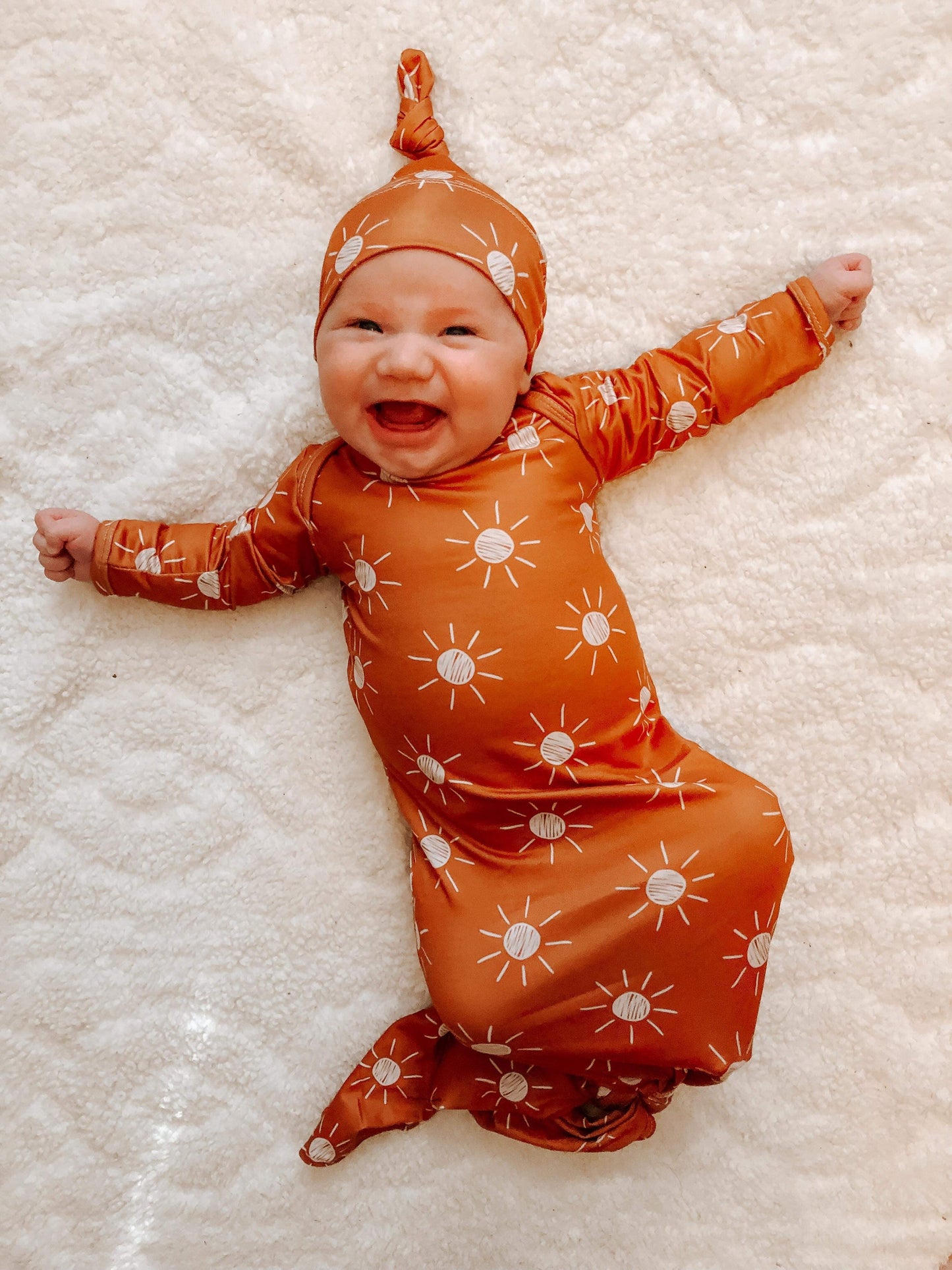 Boho sun gown and hat set