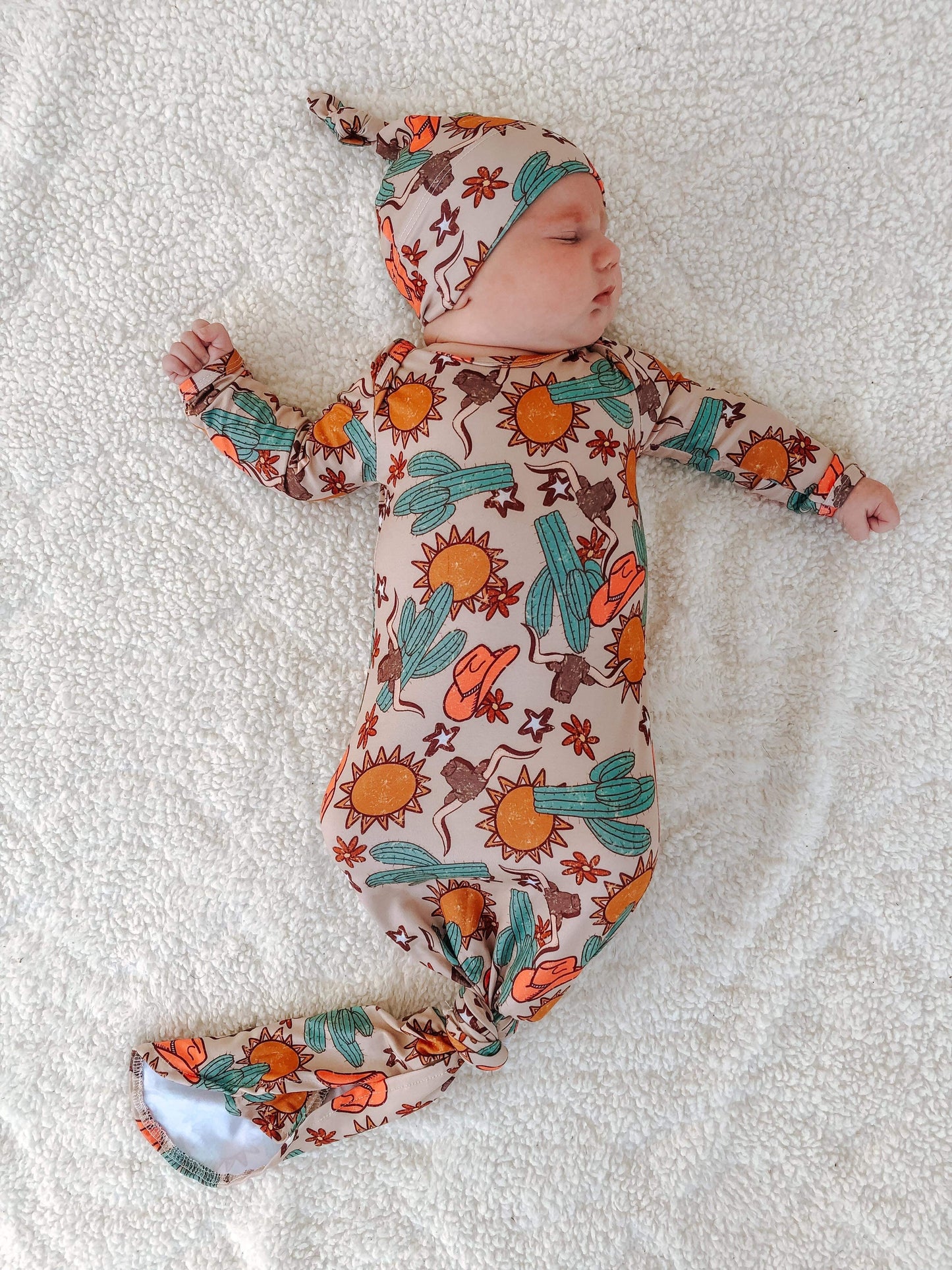 Cactus sun gown and hat set