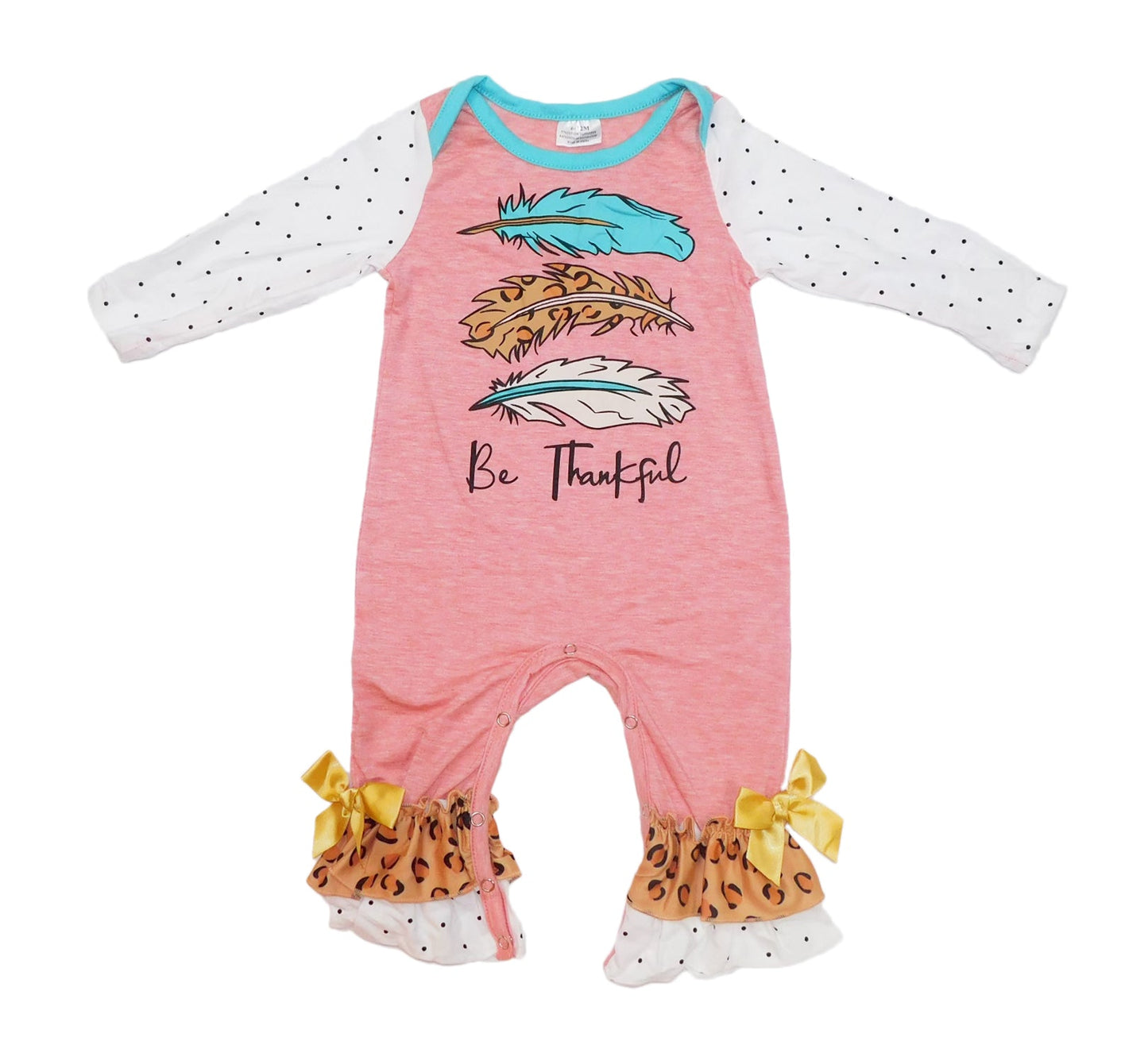 Be thankful feather romper
