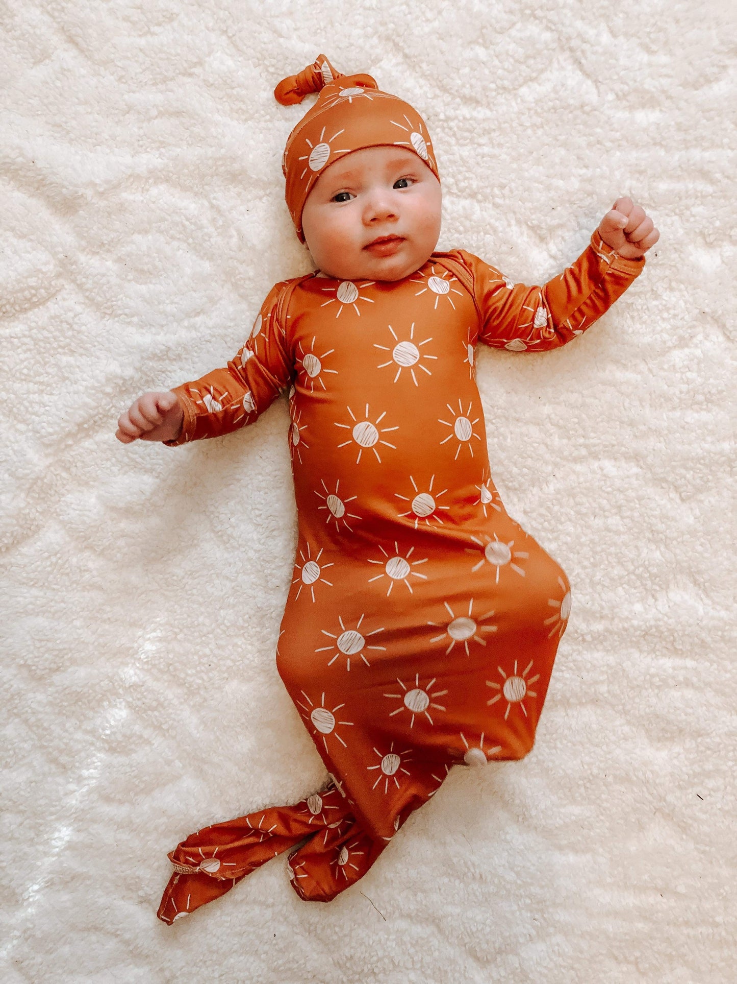 Boho sun gown and hat set