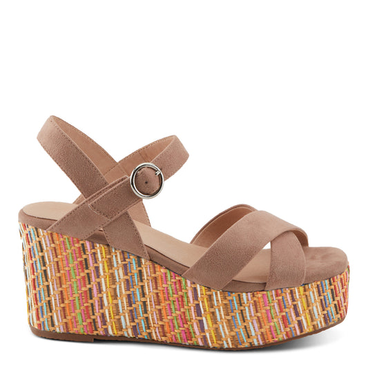 RAINBOWFUN-MVE Mauve Wedge Heel Sandal by Patrizia   Size: 7.5-8 (38)