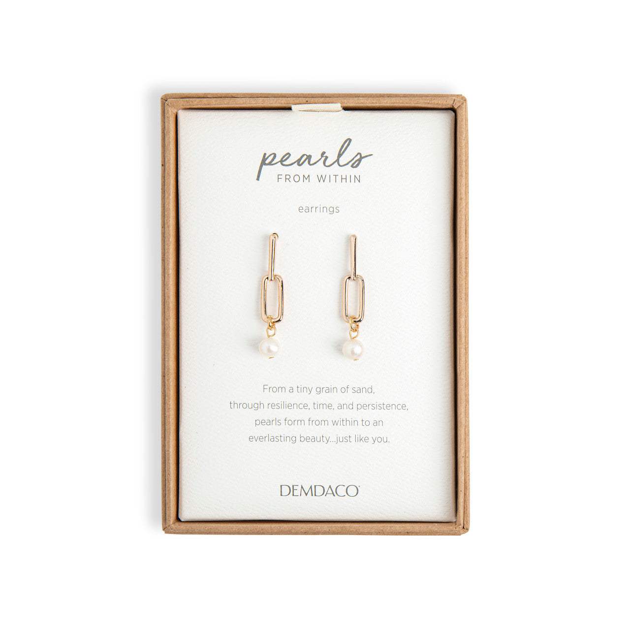 Pearls from Within Boxed Gold Earrings - Gold by Demdaco