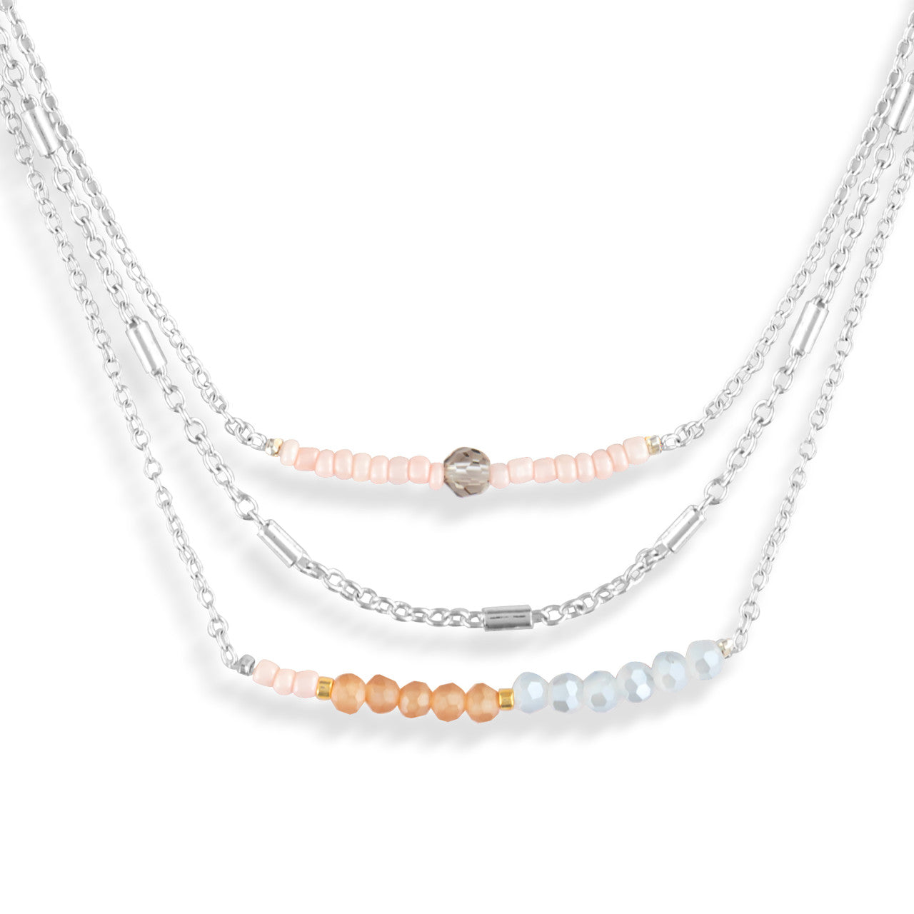 Multicolor Silver Necklace Set of 3 I've got you - A little kindness for you to wear or share - 16in by Demdaco SHARING KINDNESS COLLECTION
