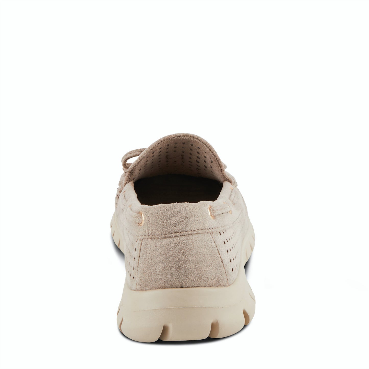 Aboard Beige Square-Dot Moccasins by Patrizia