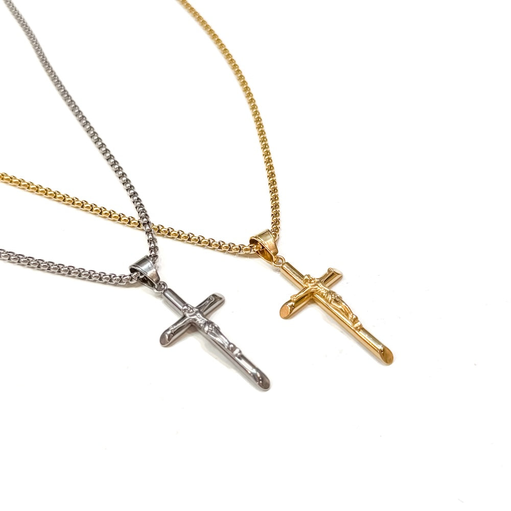 Luca L'uomo Mens Collection Cross Necklace