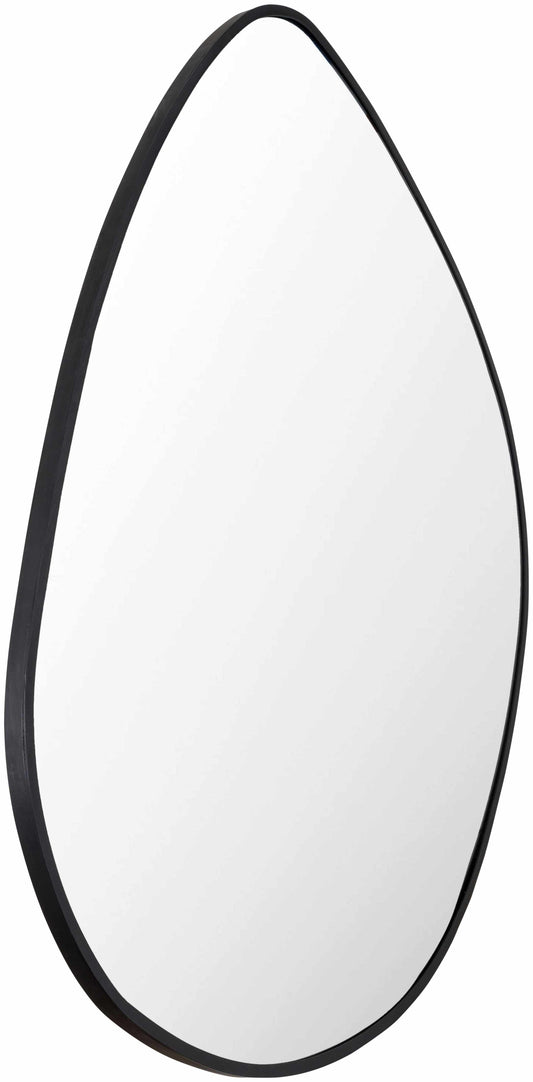 Lochovice Black Distressed Wood Mirror