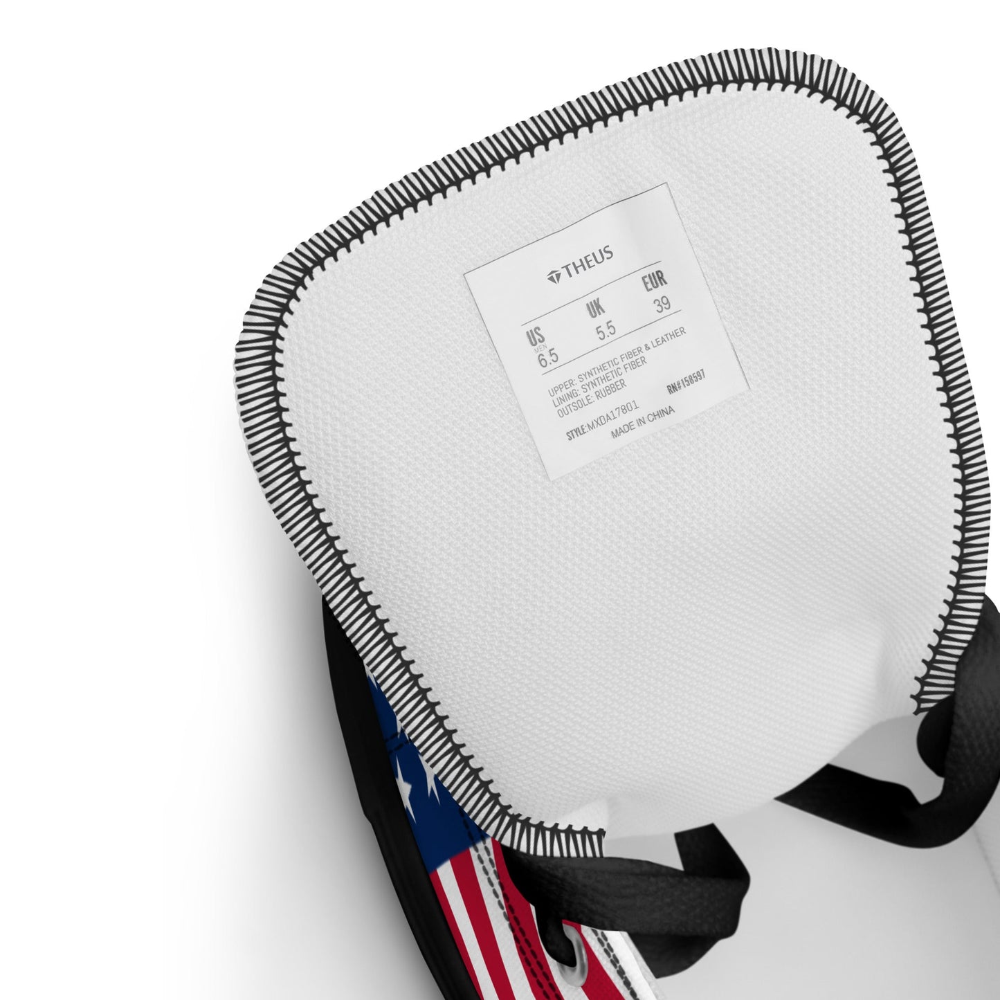 THEUS Men’s high top USA canvas shoes