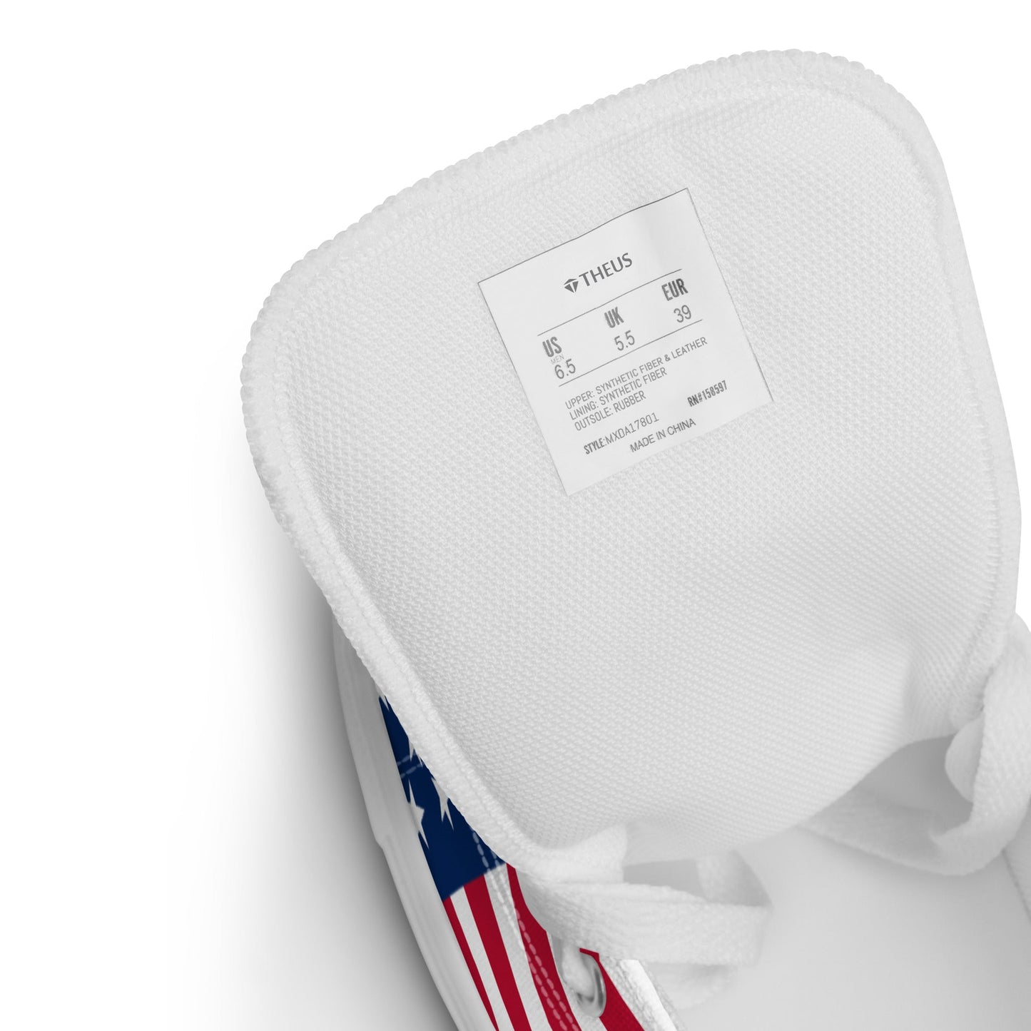 THEUS Men’s high top USA canvas shoes