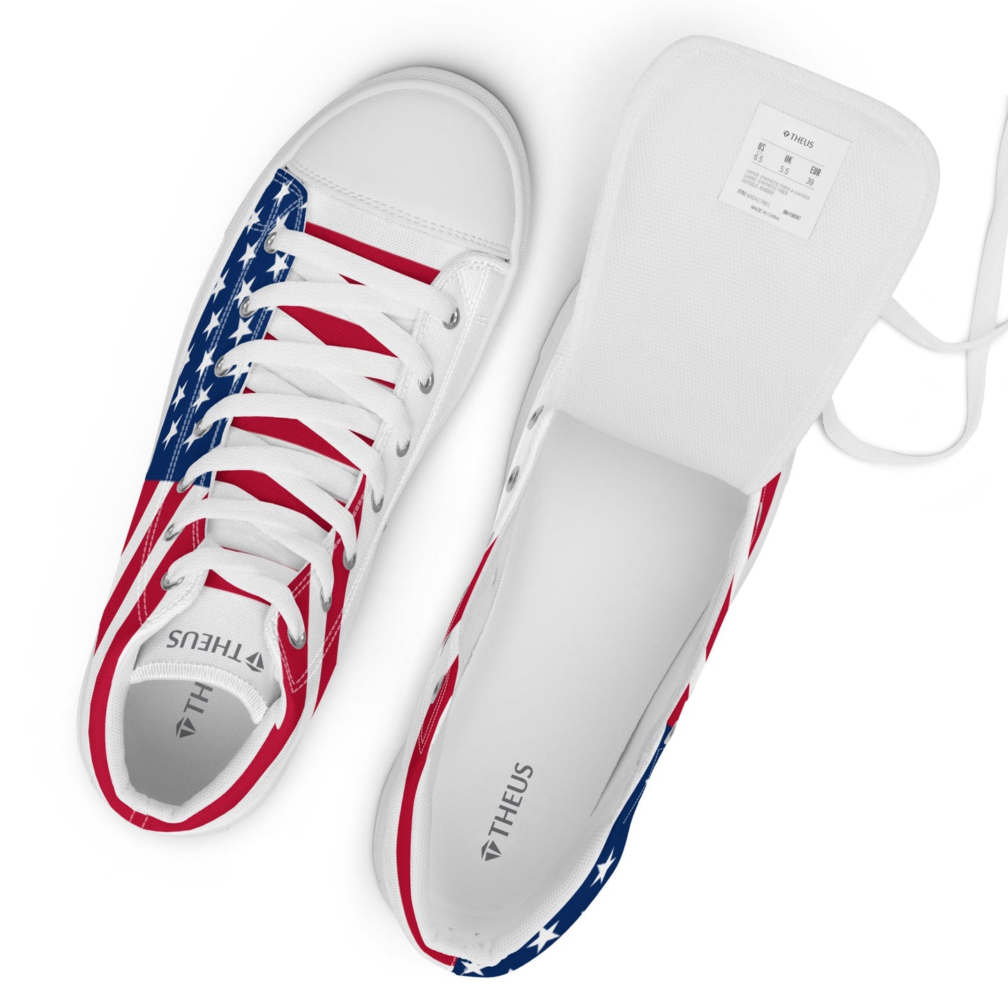 THEUS Men’s high top USA canvas shoes