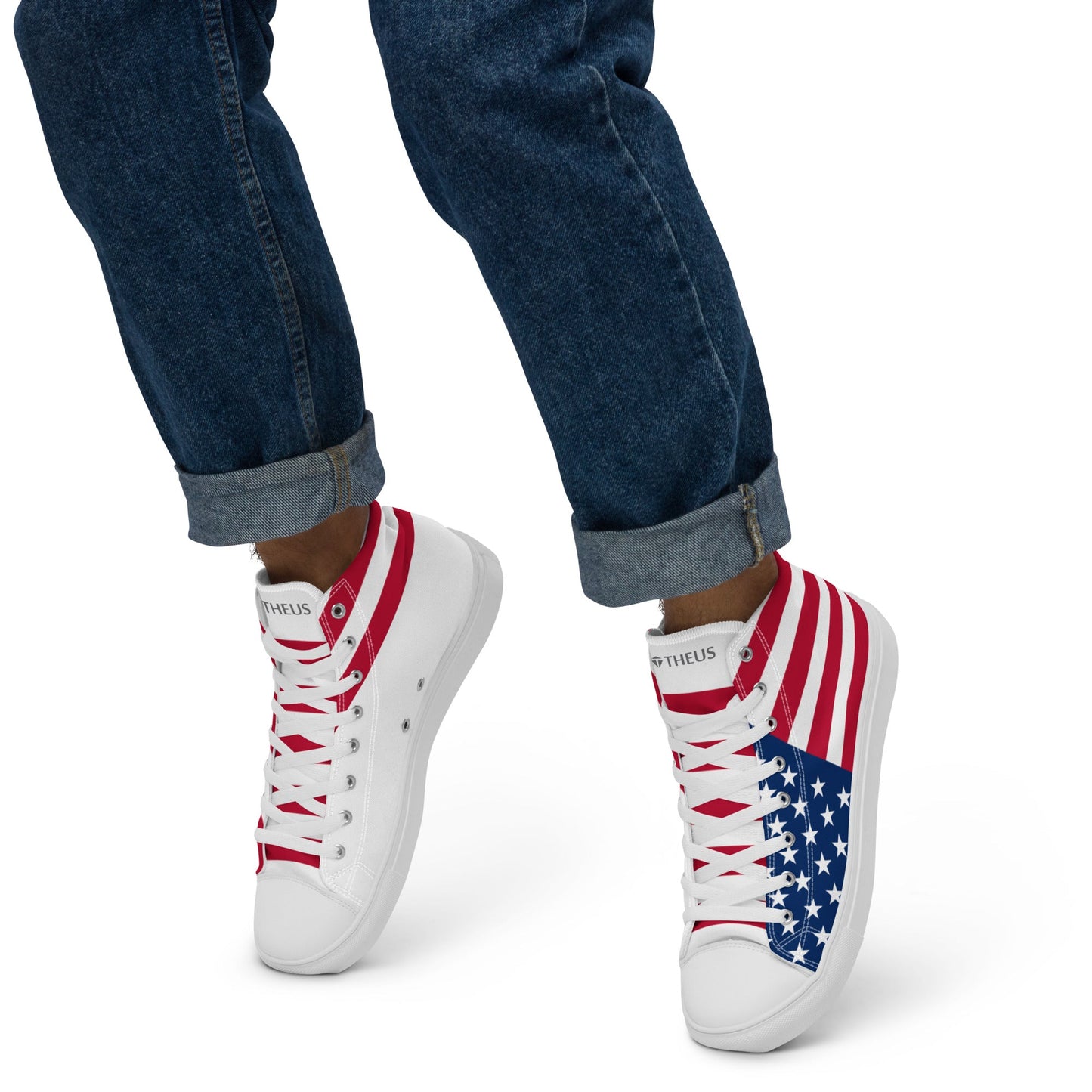 THEUS Men’s high top USA canvas shoes