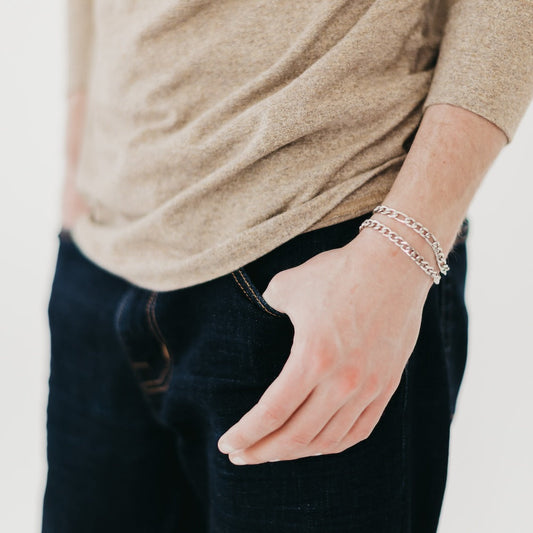 Lorenzo L'uomo Mens Collection Double Bracelet