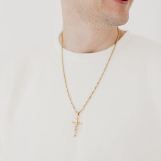 Luca L'uomo Mens Collection Cross Necklace