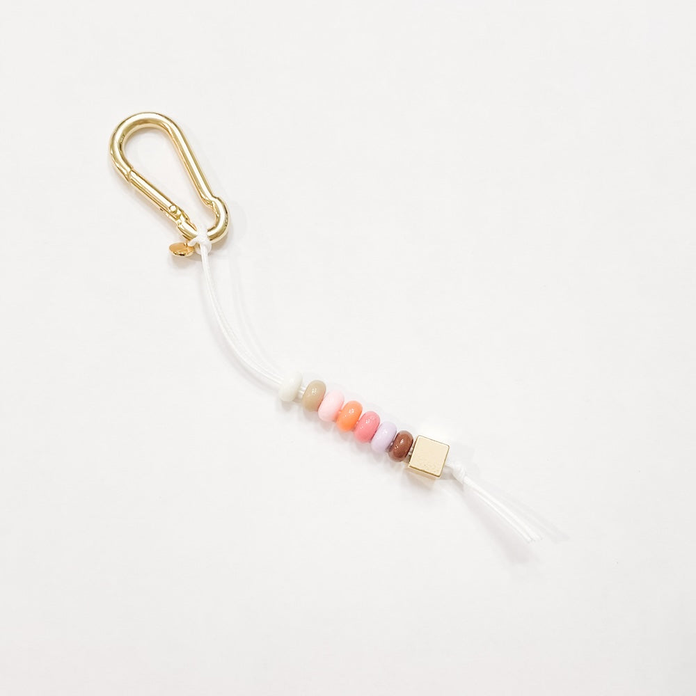 Rainbow Beaded Mini Bag Charm