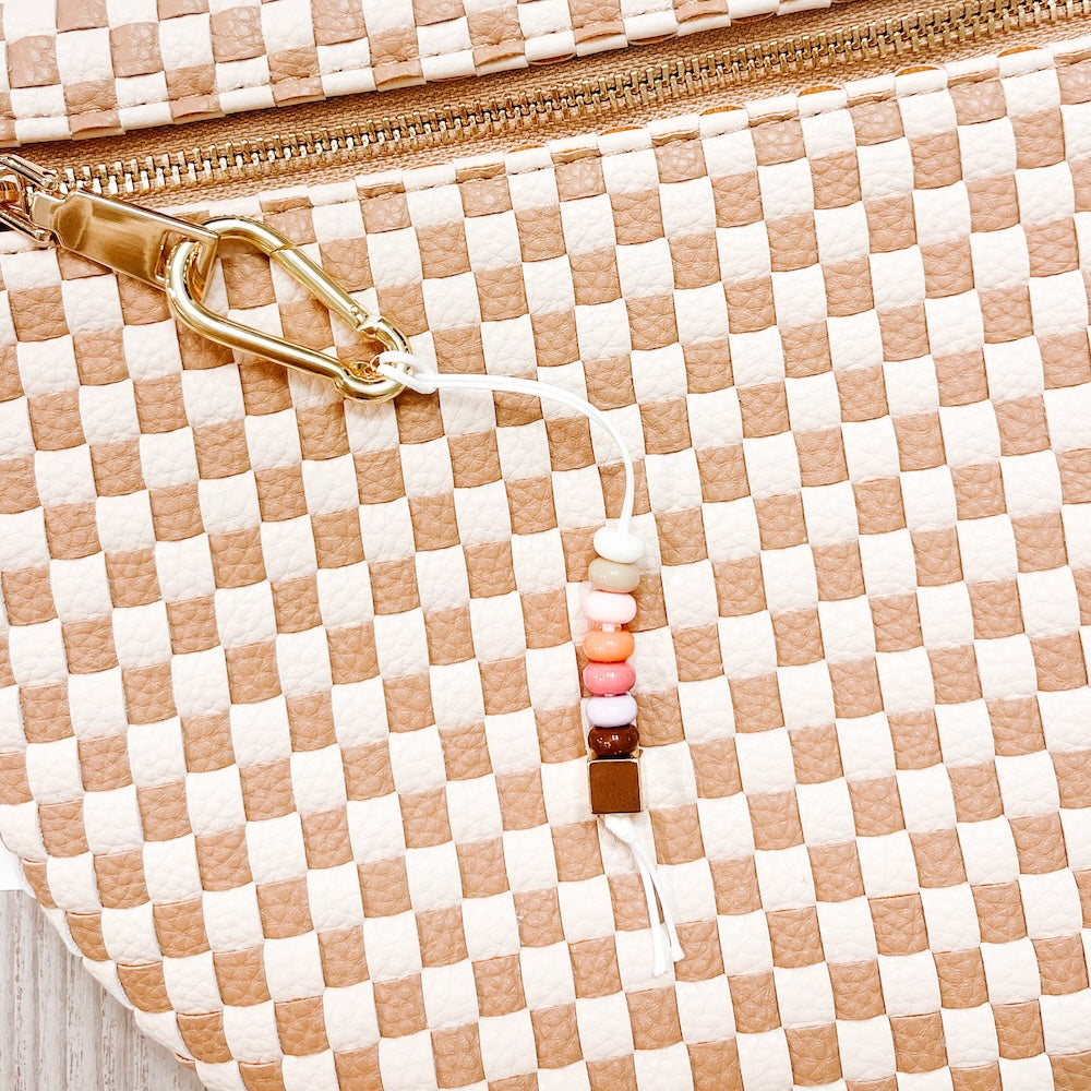 Rainbow Beaded Mini Bag Charm