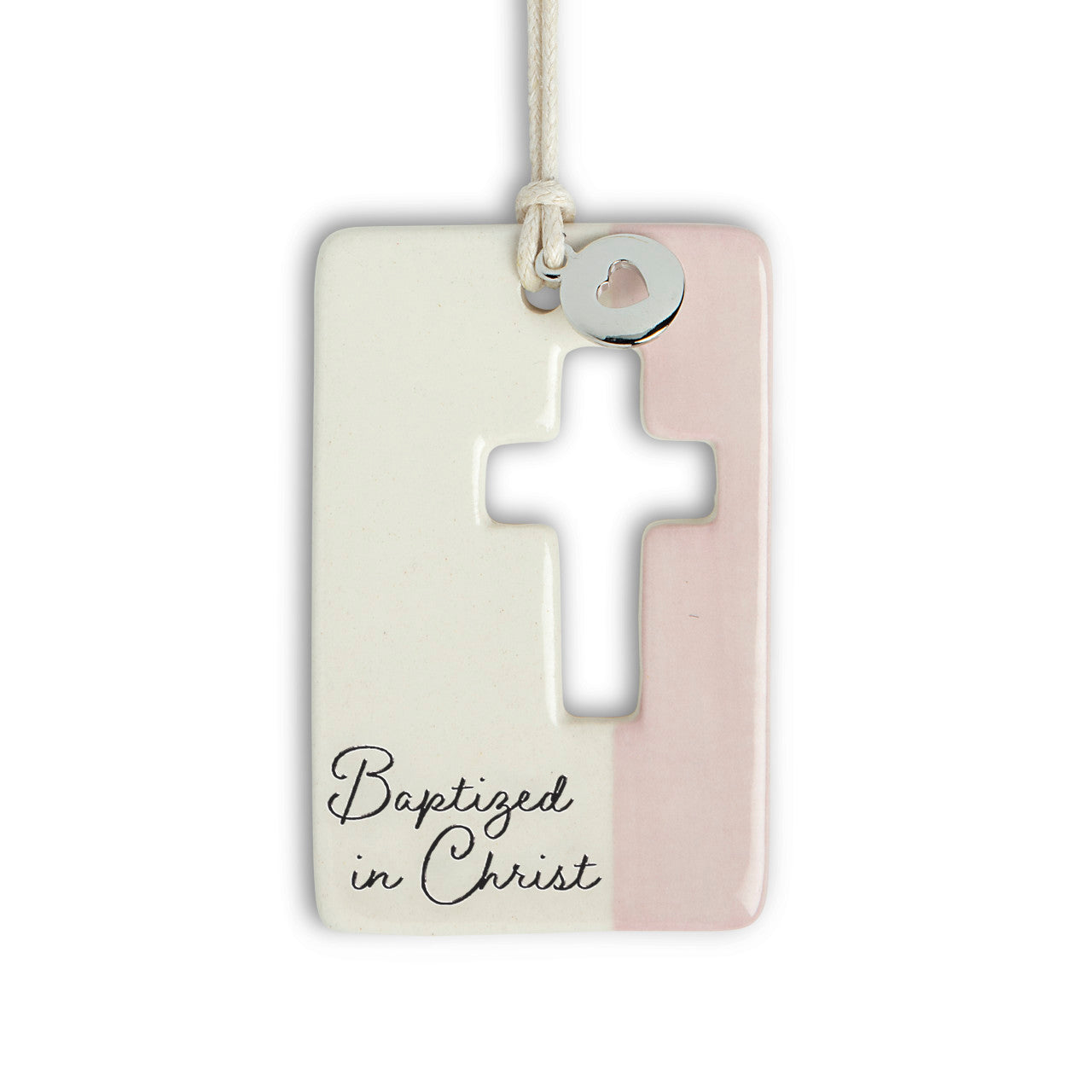 Baptism Token Baptized in Christ Baby's Baptism May God bless this baby girl- Pink by Demdaco