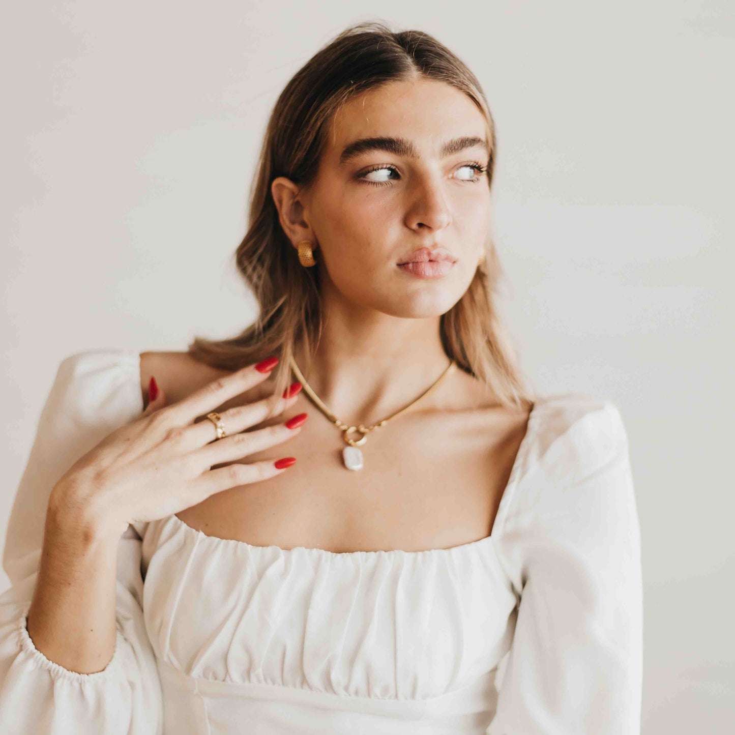 Mother Of Pearl Necklace WATERPROOF