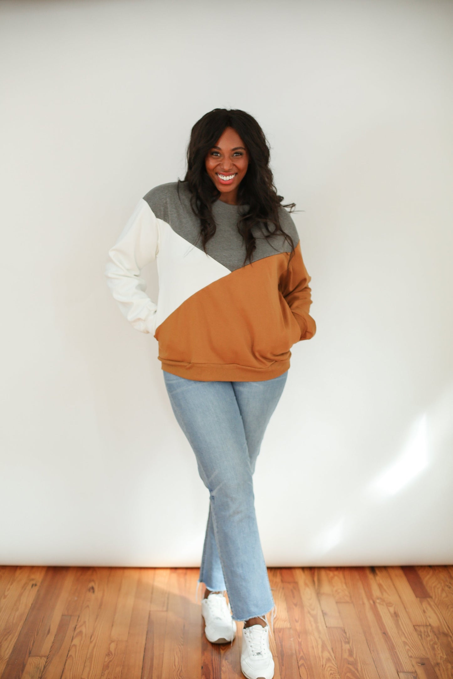 Velour Interior Diagonal Zip Breastfeeding Sweatshirt