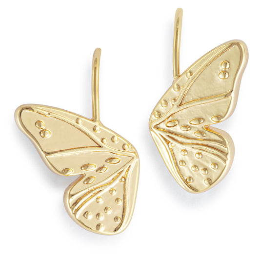 Butterfly Wings Gold Artisan Earrings - 11x16mm by Demdaco ELISABETH HAYS SIGNATURE COLLECTION