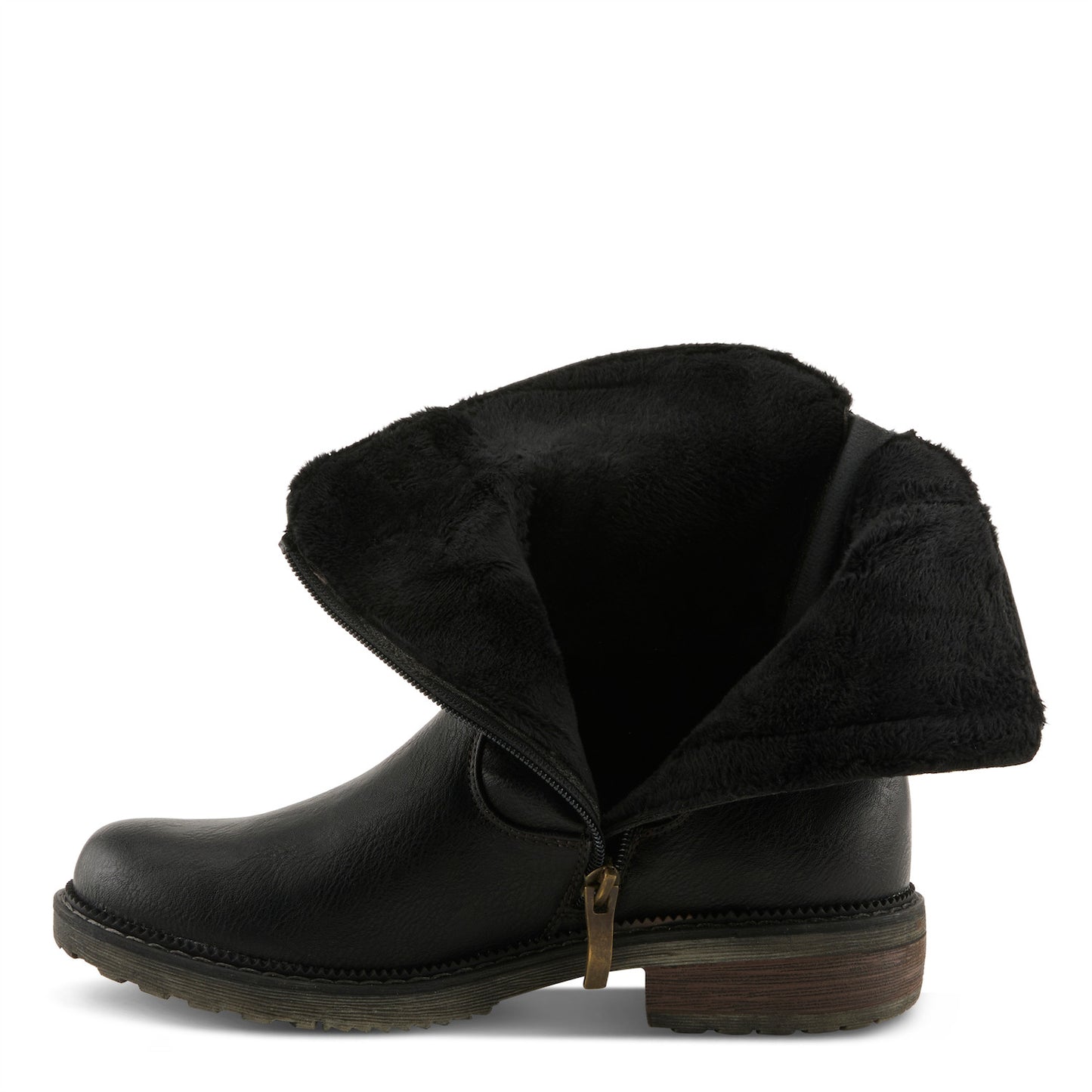 KATHIE Black water resistant Mid BOOT with Shaft Design By Spring Step