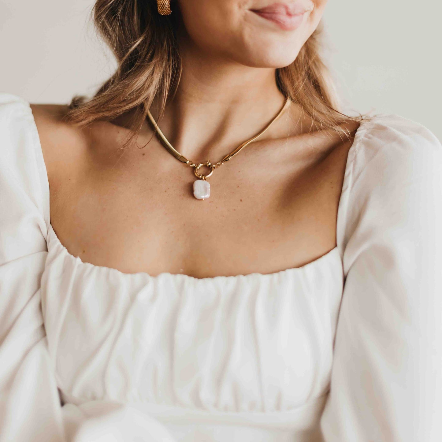 Mother Of Pearl Necklace WATERPROOF