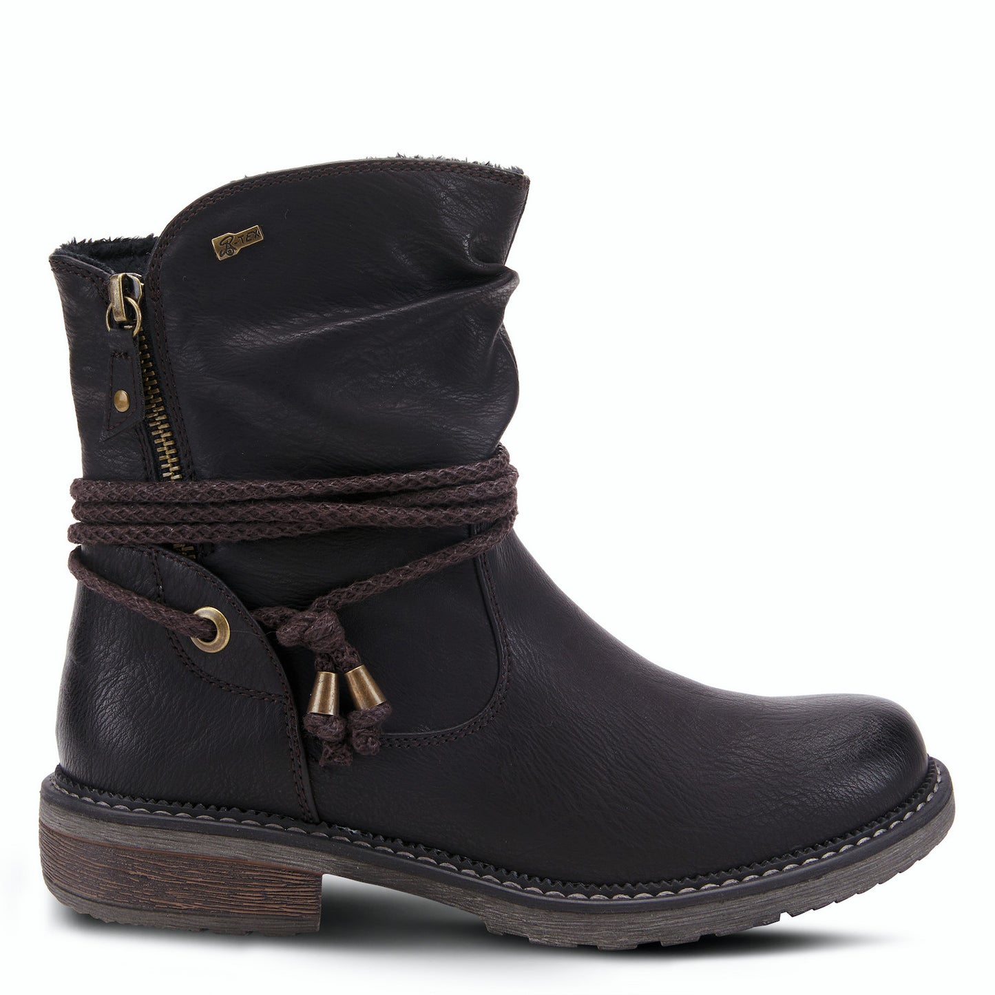 KATHIE Black water resistant Mid BOOT with Shaft Design By Spring Step