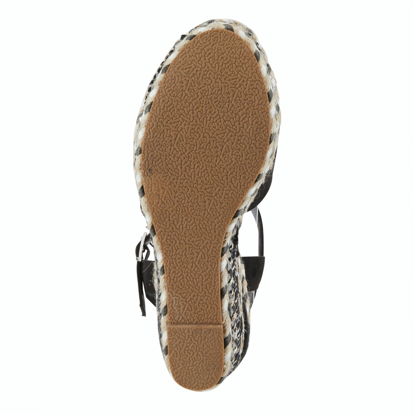 SLOANE Black espadrille platform SANDAL Wedge by Patrizia