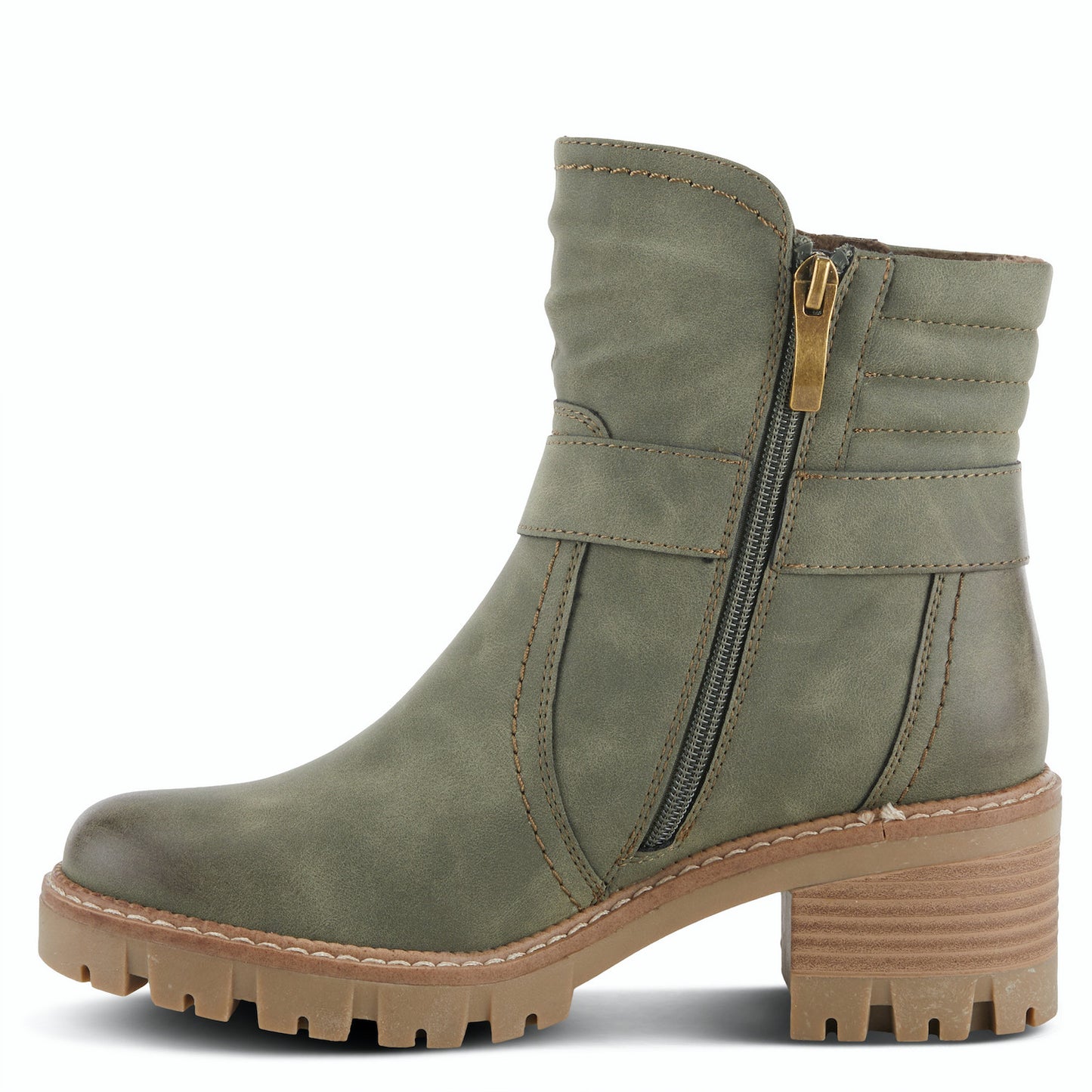 SMOKIES Lugged BOOT By Spring Step in Light Green & Light Grey