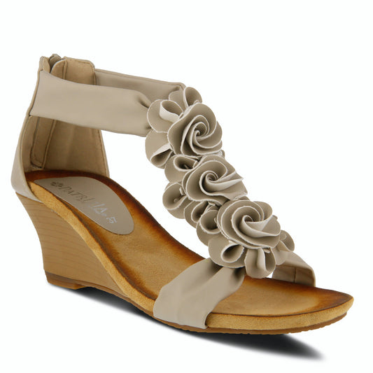 Harlequin Beige Sandal by Patrizia