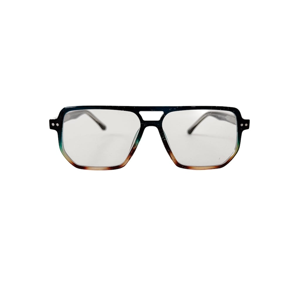 Oversized Square Aviator Blue Light Glasses