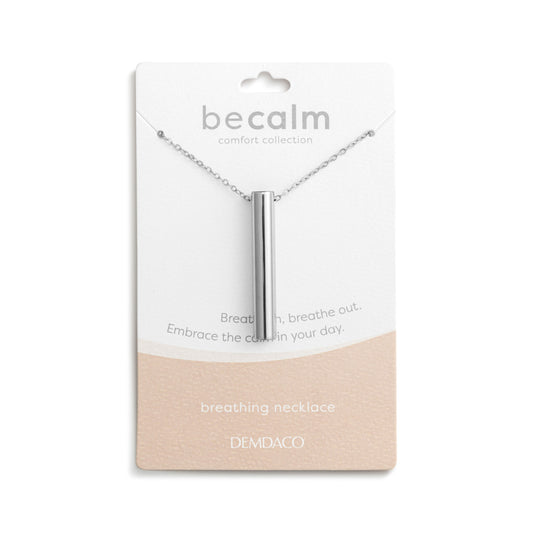 Silver Breathing 20in Necklace from the becalm comfort collection by Demdaco Breathe in breathe out Embrace the calm in your day
