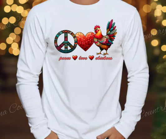 Peace Love Chickens – Multi