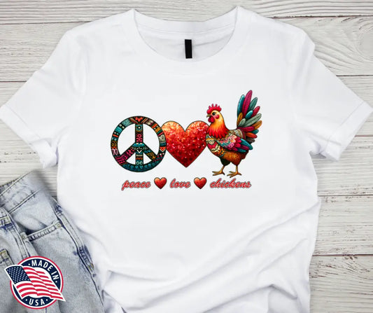 Peace Love Chickens – Multi
